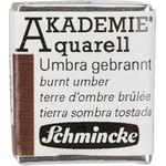 Schmincke AKADEMIE® Aquarellfarbe, Umbra gebrannt, 16 664 044, halbes Näpfchen, vegane Wasserfarbe, hohe Lichtechtheit, ideal für Aquarellmalerei