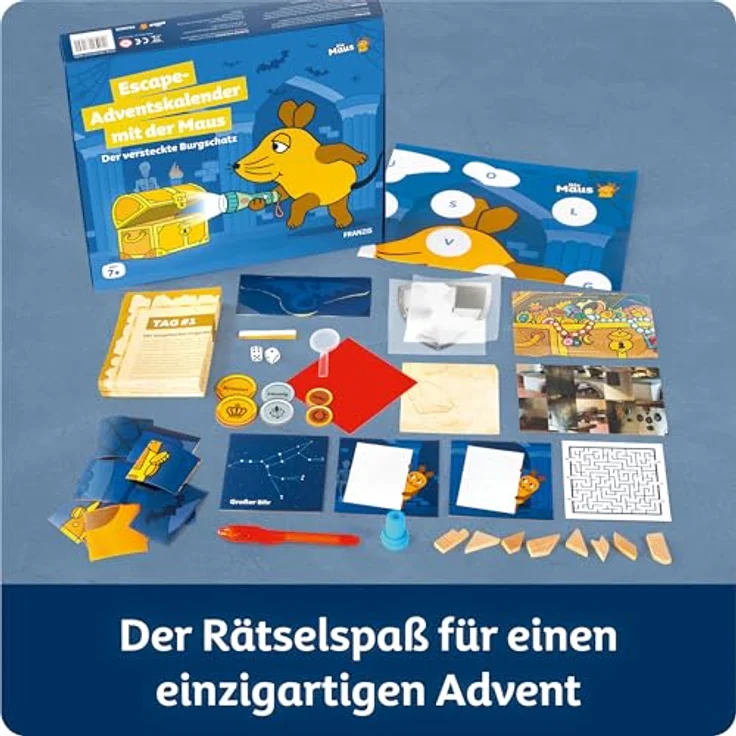 FRANZIS 67211 - Die Maus Escape-Adventskalender mit der Maus, Rätselspaß für kluge Maus-Fans ab 7 Jahren – Bild 4