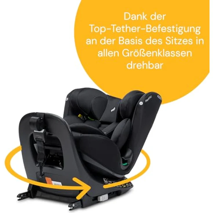 Osann Autokindersitz Floyd360, 360° drehbar mit Isofix und Top-Tether, für Kinder von 40 bis 150 cm, ab Geburt bis 12 Jahre, mit 11-fach höhenverstellbarer Kopfstütze – Bild 3