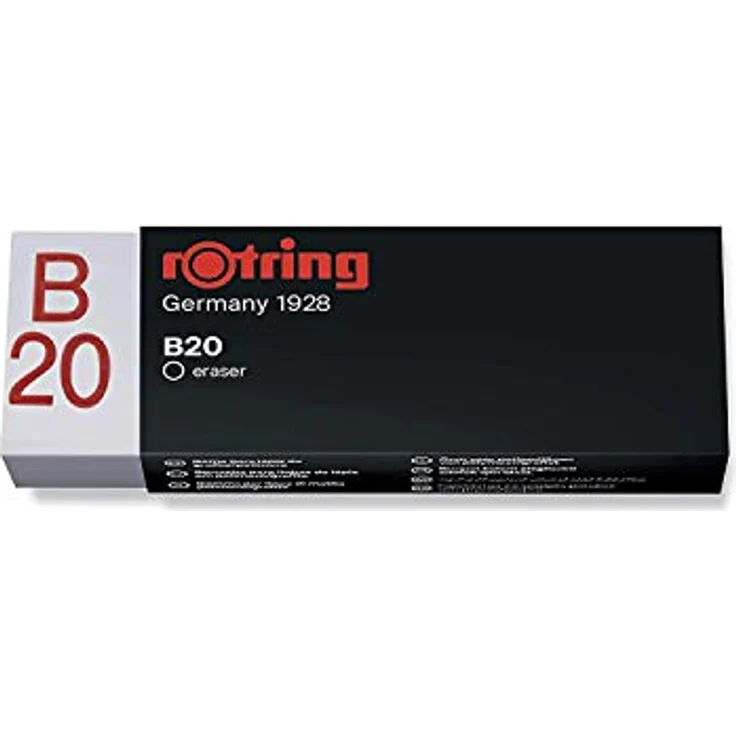 Radierer rapid-eraser B20, Kombiradierer, 22mm breit, 13mm hoch, weiß – Bild 1