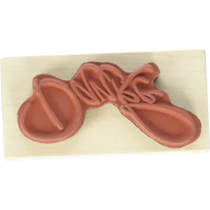 Rayher Hobby 28440000 Butterer Holzstempel Danke, 3 x 6 cm, Stempel mit Schriftzug für Dankeskarten bei Hochzeit, Taufe, Kommunion, Geburtstag – Bild 2