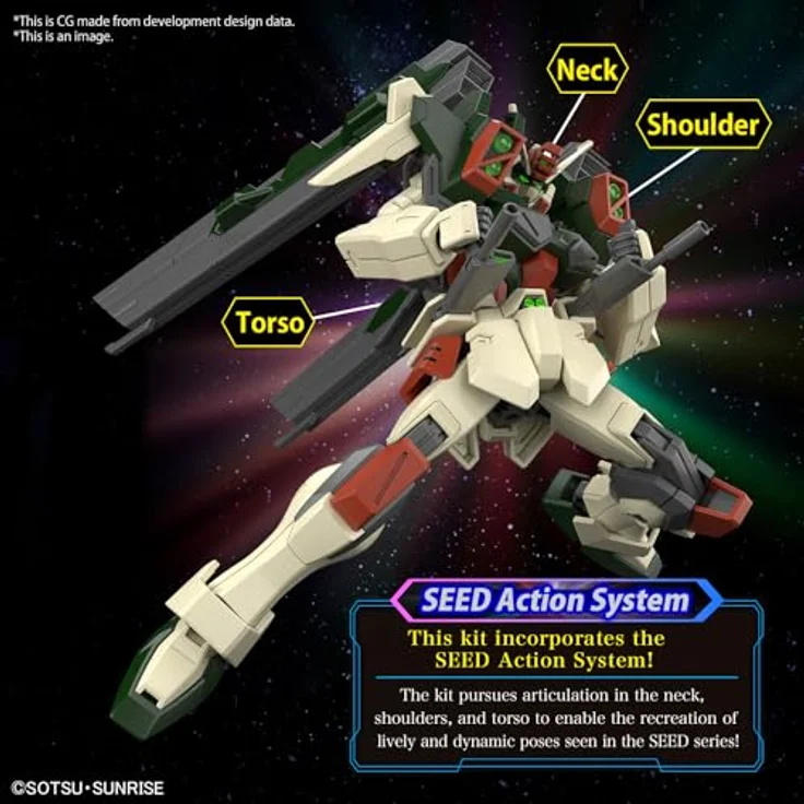Bandai Hobby HG Gundam 1/144 Lightning Buster Gundam, einfach zu montierendes Sammelmodell aus der Anime-Serie Gundam Seed Freedom, ABS-Material – Bild 4