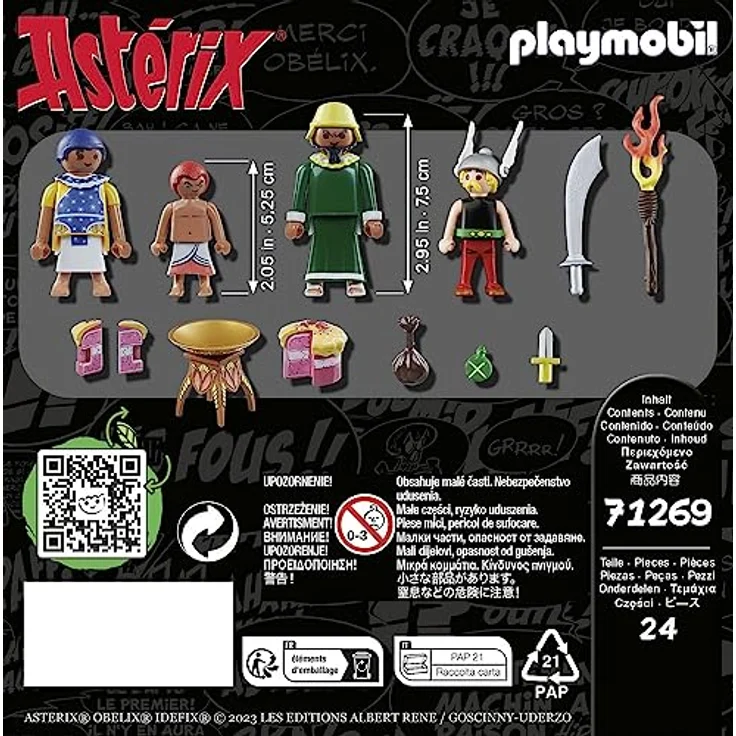 PLAYMOBIL Asterix 71269 Pyradonis' vergiftete Torte, Asterix, Kleopatra`s Vorkoster sowie Pyradonis und dessen Helfer Schraubzieris, Spielzeug für Kinder ab 5 Jahren – Bild 5