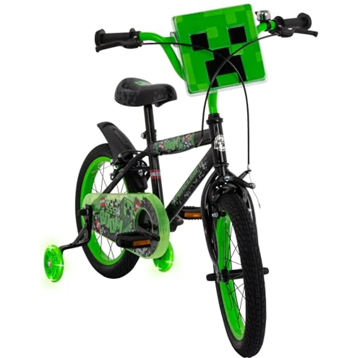 Huffy Minecraft 16" Kinderfahrrad für 5-7 Jahre, schwarz mit abnehmbaren Stützrädern für mehr Sicherheit – Bild 2