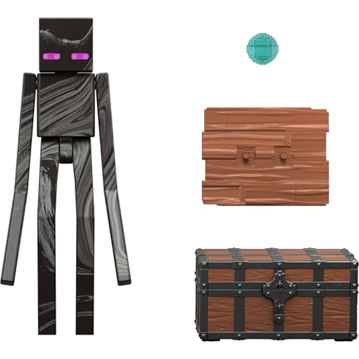 Mattel Minecraft Actionfigur & Zubehör Spielzeug-Set, Enderman, bewegliches Sammelstück, 8,3 cm Maßstab, inspiriert von Minecraft-Film – Bild 3