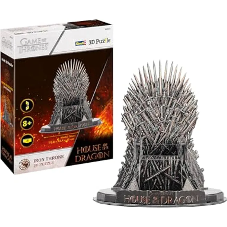 Revell 00224 House of The Dragon 3D Puzzle, detailgetreue Nachbildung des Eisernen Thrones