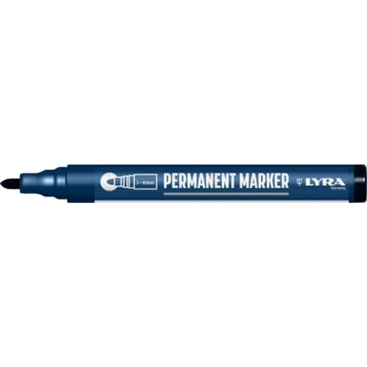 LYRA L4020099-1, LYRA Permanentmarker schwarz 1-4mm, für professionelle Markierungen auf glatten und rauen Oberflächen, 1 Marker