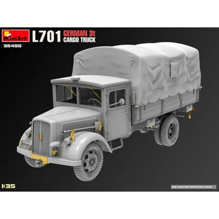 Mini art 1:35 L701 Dt. 3t Cargo Truck, Modellfahrzeug mit realistischen Details und variablen Ladeabdeckungen, fünf Varianten möglich – Bild 12
