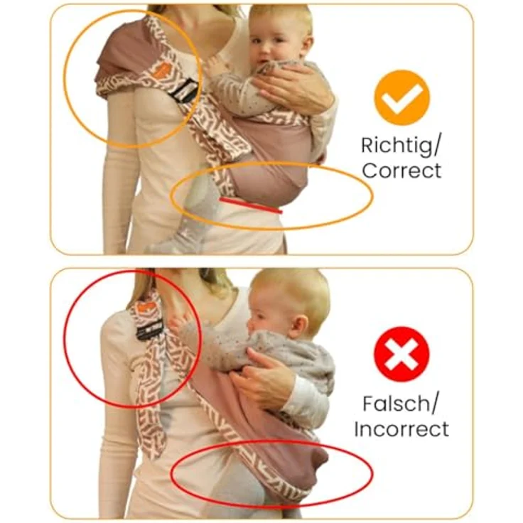 Family-Land Ergonomischer Kleinkind Tragegurt von Kangaroo - Babyhüftrage für Kleinkinder bis 15 KG, Hüftsitz Tragesystem baby (Lachs) – Bild 7