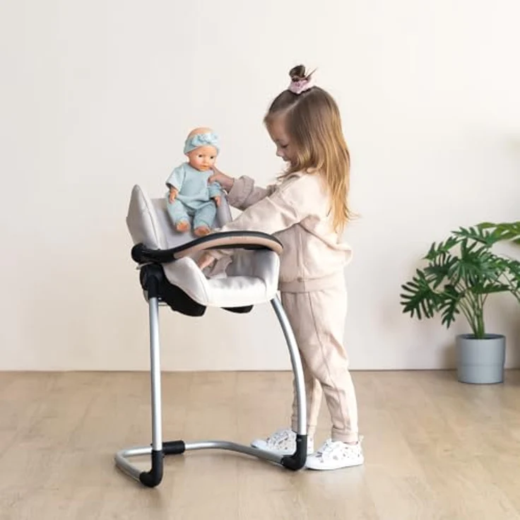 Smoby Maxi-Cosi Puppenhochstuhl 3-in-1, umbaubar zu Hochstuhl, Autositz & Schaukelwippe, für Puppen bis 42 cm, leicht & platzsparend, Spielzeug für Kinder ab 3 Jahren – Bild 4