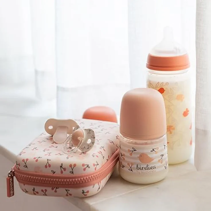 Suavinex Babyflasche 360 ml mit SX Pro Silikon-Sauger, Antikolik, dichter Fluss (L), ideal für Brei, Rosa, für Babys ab 6 Monaten – Bild 3