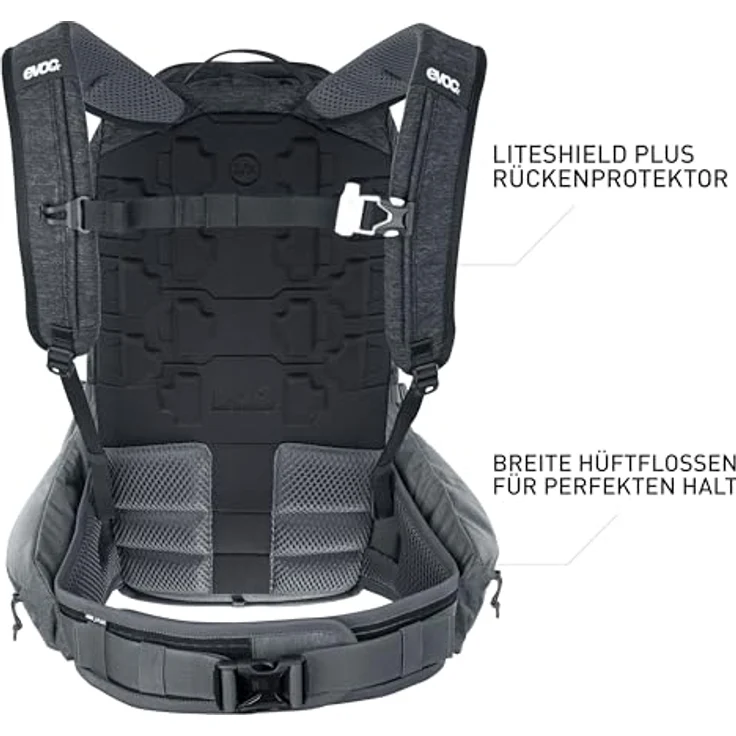 Evoc Trail Pro 16 L - Rucksack - Schwarz/Grau S/M – Bild 3