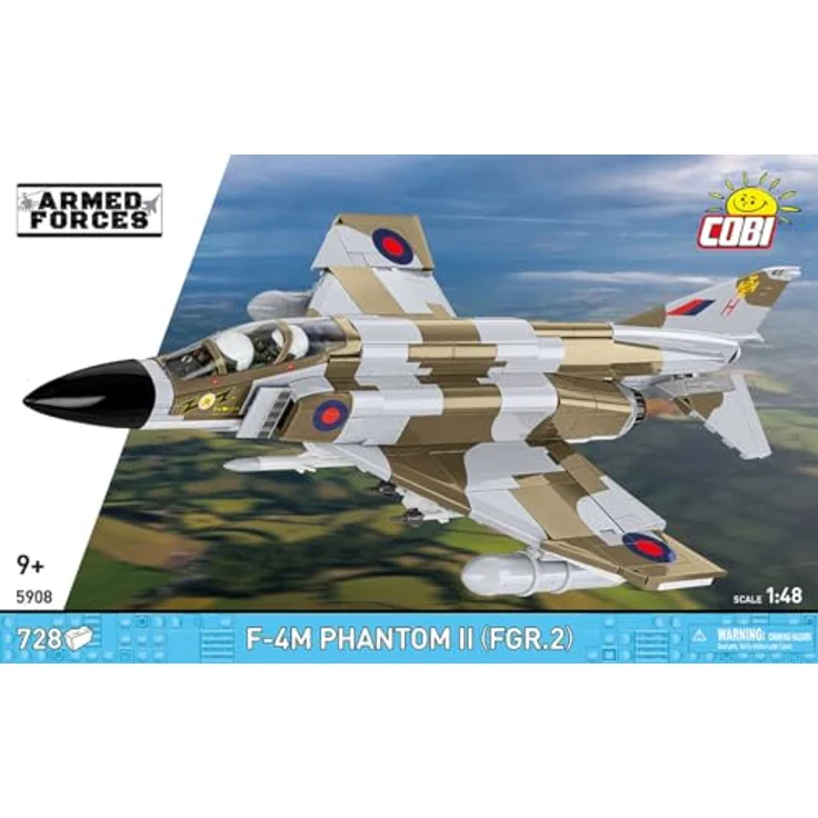 Cobi F-4M Phantom II, Klemmbausteinmodell mit 728 Teilen, britische Version der legendären RAF-Abfangjäger – Bild 8