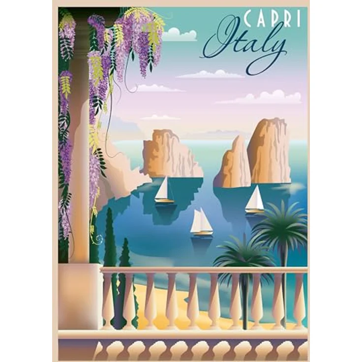 Ravensburger Puzzle 12001209 - Postkarte aus Capri - 1000 Teile Puzzle für Erwachsene und Kinder ab 14 Jahren, - Qualitätsmerkmale inklusive passgenauer Puzzleteile – Bild 1