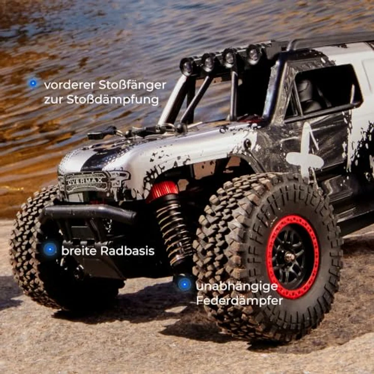 Overmax X-Jackal Ferngesteuertes RC Auto Monster Truck 1:20, 4WD, bis 30 km/h, LED-Beleuchtung, 600 mAh Li-Ion Akku, 2,4 GHz – Bild 6