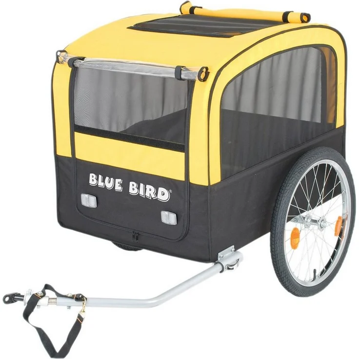 Blue Bird Fahrradhundeanhänger, 20 Zoll, gelb-schwarz – Bild 1