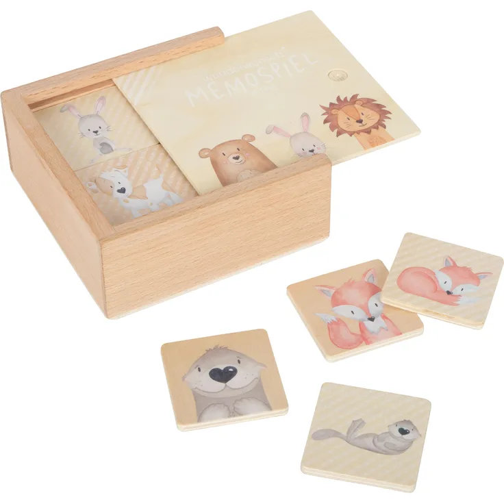 small foot Memo Tiere, Brettspiel zur Förderung der Merkfähigkeit und Konzentration