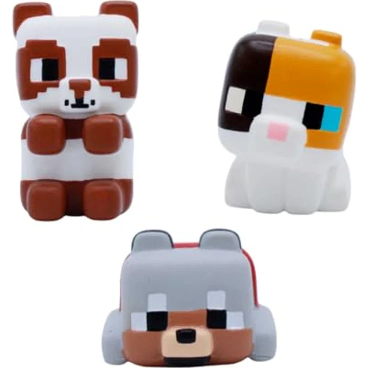 Diverse Mini Squishme Minecraft Set, 5 ikonische Figuren mit Metallic-Lackierung, Offizielles Merchandise für Fans und Sammler – Bild 6