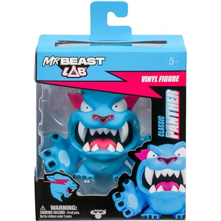 MRBEAST LAB Vinyl-Sammelfiguren; 8,8 cm groß; in Premium-Präsentierbox; Classic Panther, Blau – Bild 3