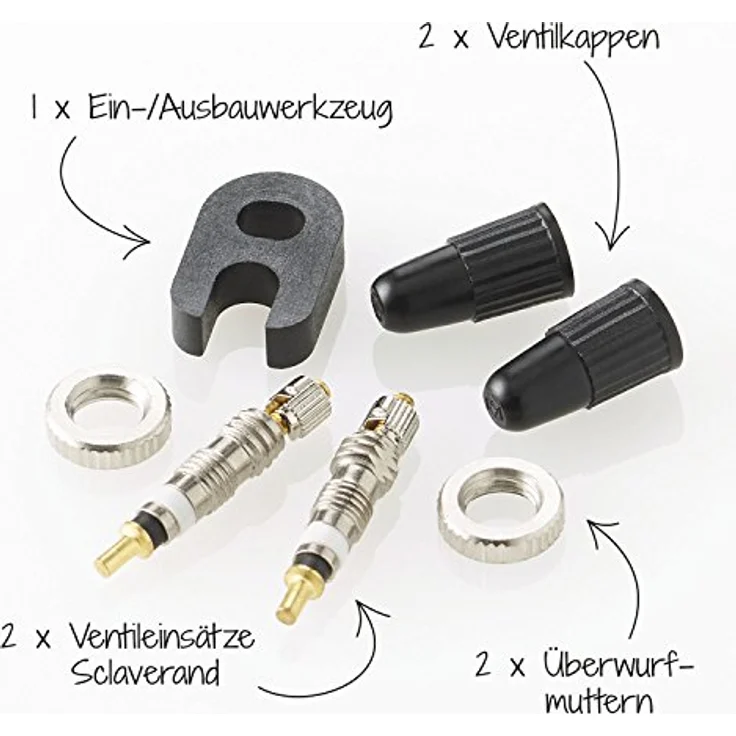 FISCHER 85491 Ventil-Set Sclaverand mit Werkzeug 7-teilig – Bild 4