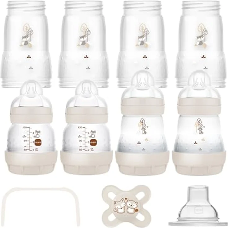 MAM Easy Start Anti-Colic Set uni, Babyflaschen Set mit SkinSoft Silikon Sauger, selbst-sterilisierend – Bild 1