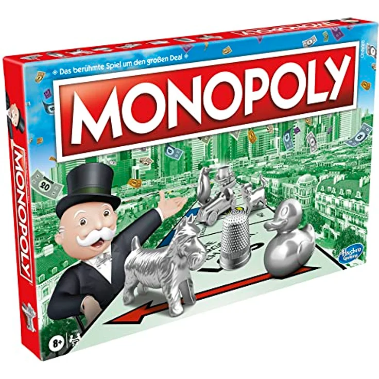 Monopoly Spiel, Familien-Brettspiel für 2 bis 6 Spieler, ab 8 Jahren für Kinder, mit 8 Spielfiguren (Figuren können variieren), ab 8 Jahren – Bild 3