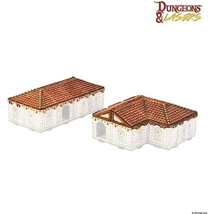Archon Studio Dungeons & Lasers Roof Set, Unbemalte Miniatur Gelände-Elemente, Modular und stabil für DND und andere Tabletop RPG Spiele – Bild 3
