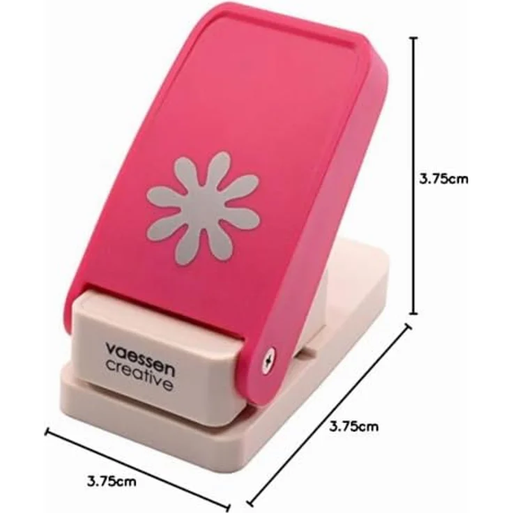 Vaessen Creative Motivstanzer Heavy Duty Gänseblümchen, Ø 3,75 cm für schwere Materialien, ideal für Scrapbooking und Kartenbasteln – Bild 5