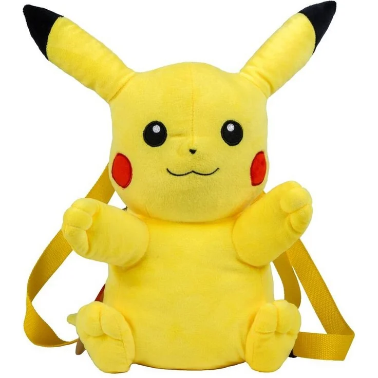 Triton-X Kuscheltier Pokémon PIKACHU - Plüsch-Rucksack, 13 Liter, Polyester, gelb