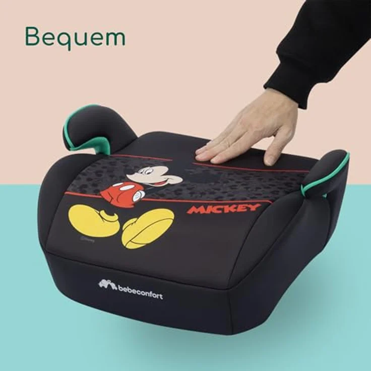 Bebeconfort Manga i-Safe, Sitzerhöhung für Kinder 6-12 Jahre (128-150 cm), Disney - Authentic Mickey, i-Size Norm, leichte Montage mit Fahrzeuggurt, waschbarer Bezug – Bild 5