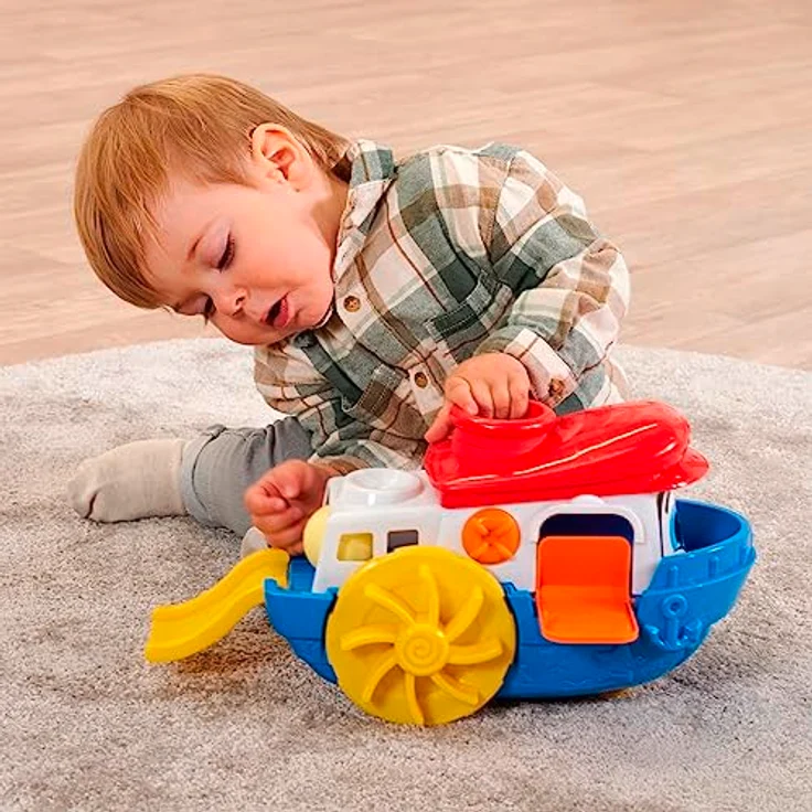 Dickie Toys ABC - Wasserspielzeug Sammy Splash - (30 cm) ab 1 Jahr, buntes Boot mit Zubehör & Spritzfunktion, Badespielzeug für Kinder & Babys ab 12 Monate – Bild 5