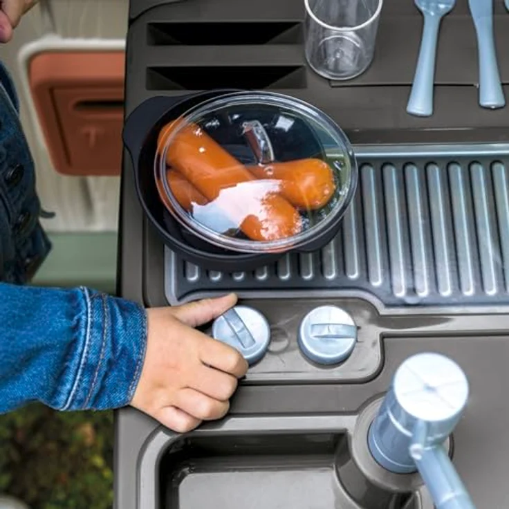 Smoby Life Sommerküche Zubehör, Outdoor-Spielküche für Kinder mit Grill und Spüle, 17-teilig, UV-beständig, aus 60% recyceltem Kunststoff, ab 2 Jahren – Bild 5