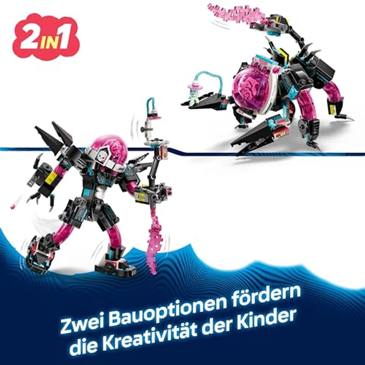 LEGO DREAMZzz 71495 Mateo vs. Cyberhirn-Mech, 2-in-1 Bausatz mit Shooter und Mega-Glibber-Kanone, Mehrfarbig, 368 Teile – Bild 3