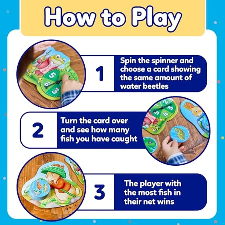 Orchard Peter Rabbit Fish & Count, Angel- und Zählspiel mit Drehpfeil und Karten-Zuordnung für Kinder ab 3 Jahren – Bild 4