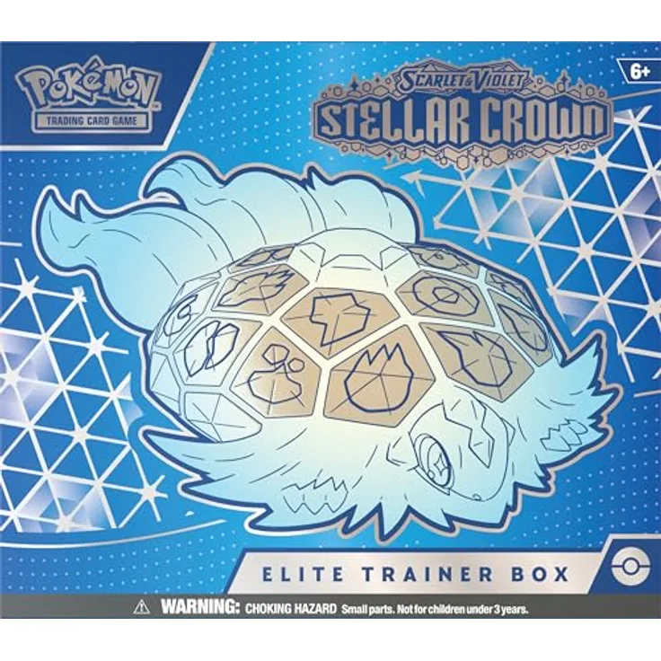 Nintendo Pokémon TCG: SV07 Stellar Crown Elite-Trainer-Box, Set 07 mit 9 Boosterpacks und Premium-Promokarte in Vollbildformat, E-nergiekarten und Zubehör