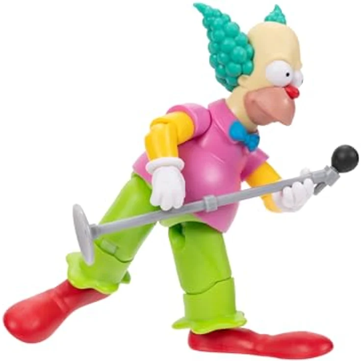 Jakks Pacific Die Simpsons 12,7 cm Krusty Sammel-Actionfigur, detailreiche Figur mit leuchtenden Farben – Bild 4