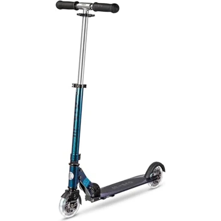 Micro Mobility Micro Sprite, Scooter mit LED-Rollen, höhenverstellbar, für Kinder von 5-10 Jahren, Perlglanz-Neochrom-Grün, SA0294 – Bild 1