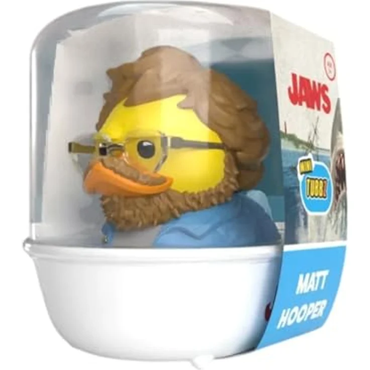 TUBBZ Mini: Jaws - Matt Hooper Cosplay-Gummiente Vinyl-Figur, 5 cm groß, in Mini-Badewanne mit Jaws-Logo – Bild 1