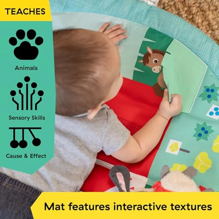 Baby Einstein Happy Harvest Touch & Feel Activity Gym, Spielbogen mit Soundeffekten und 5 sensorischen Überraschungen – Bild 9