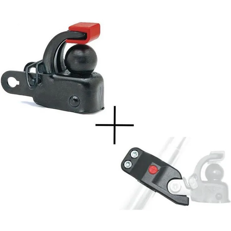 Hebie Veloanhänger Zubehör Oversize XL, für Steuerrohrdurchmesser 32 mm bis 40 mm, Bulldog-Komfort