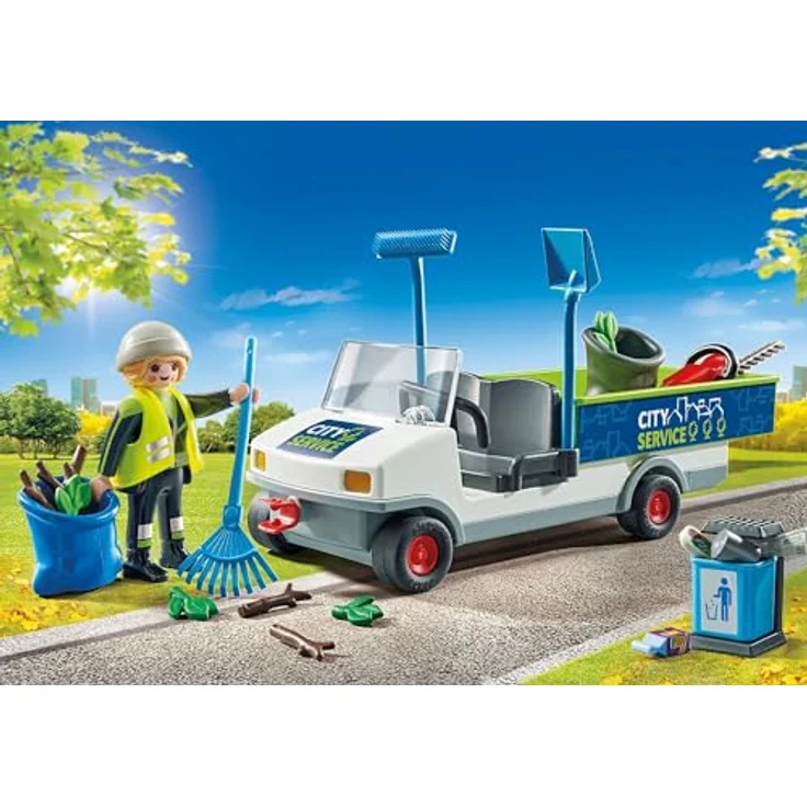 PLAYMOBIL 71433 Stadtreinigung mit E-Fahrzeug Spielset, Spielzeugauto, Zubehör für Recycling und Umweltschutz, Mehrfarbig – Bild 4