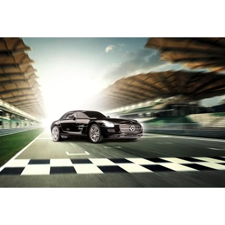 Carson 500404310 Mercedes Benz SLS AMG 1:24, ferngesteuertes Auto mit 2.4G Steuerung, LED-Beleuchtung, 60 Minuten Fahrzeit, schwarz – Bild 3