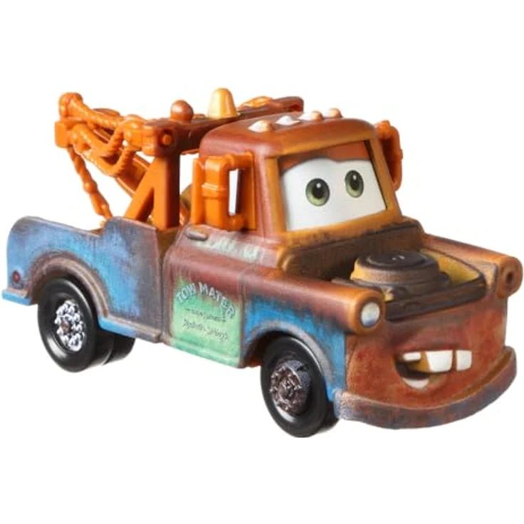 Disney Cars Spielzeug-Rennwagen Mater Hook HLT83, Cast 1:55 Autos Mattel, Metall, für Kinder ab 3 Jahren, blau – Bild 2