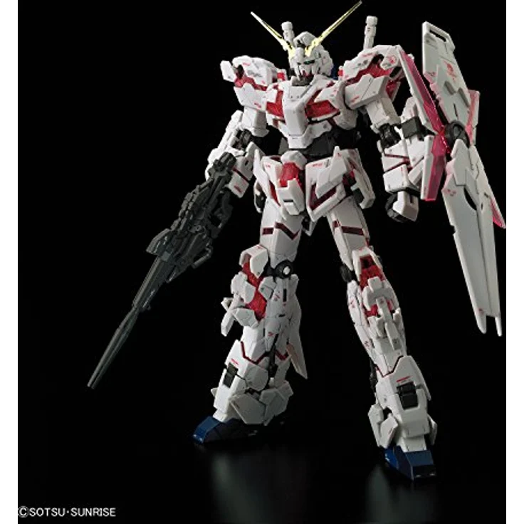 Bandai Gundam Unicorn Real Grade, Plastikmodellbausatz 1/144 mit Gelenkpunkten, ohne Farbe und Klebstoff – Bild 2