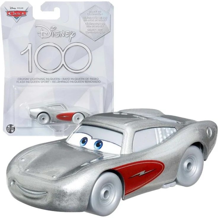 Disney Cars Lightning McQueen HPJ53, Spielzeug-Rennwagen im Maßstab 1:55 aus Druckguss, Teil der Disney 100 Kollektion – Bild 1
