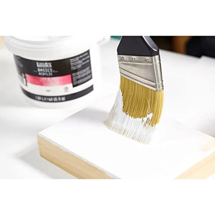 Liquitex Basics Gesso, teilweise deckende Grundierung in mattweiß, gebrauchsfertig, 473ml Topf für Leinwand, Papier, Holz, Stein, Gips – Bild 3