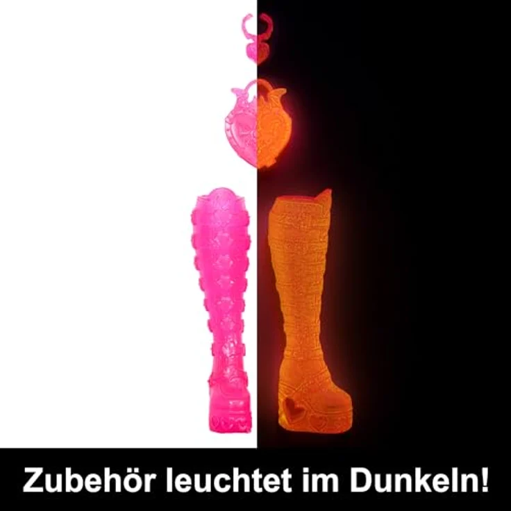 Mattel® Anziehpuppe Monster High, Skulltimate Secrets: Neon Frights, Draculaura - Fluoreszierend, leuchtende Accessoires – Bild 5