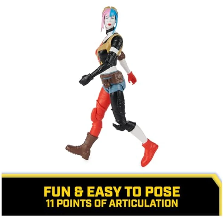 DC Comics Harley-Quinn Actionfigur, 30 cm bewegliches Sammelspielzeug mit 11 Gelenkpunkten für Jungen und Mädchen ab 3 Jahren – Bild 4
