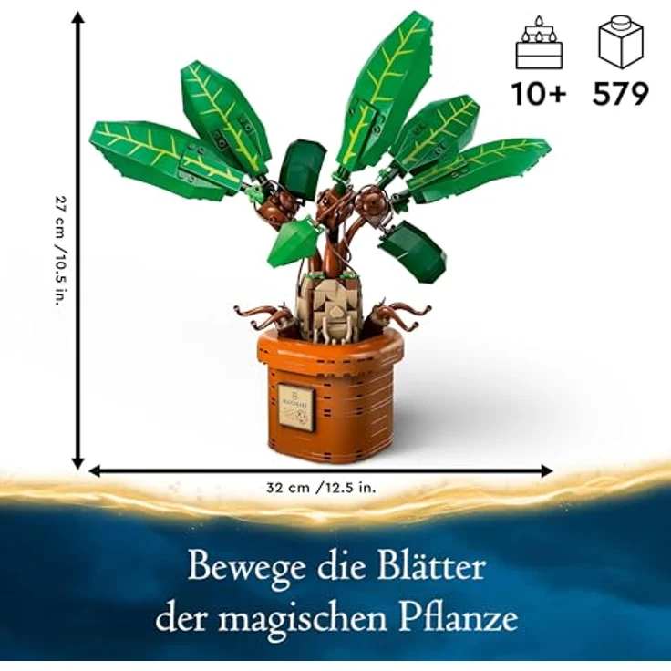 LEGO® Konstruktionsspielsteine Zaubertrankpflanze: Alraune (76433), LEGO Harry Potter™, (579 St), Made in Europe – Bild 4