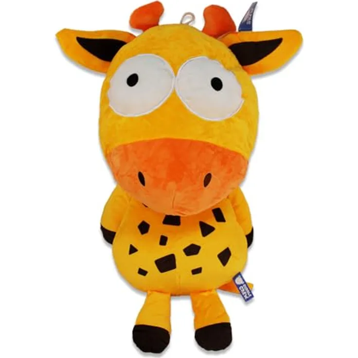 BEMIRO Plüsch Giraffe mit großen Augen - ca. 50 cm, Gelbe kuschelige Giraffe mit praktischer Schlaufe